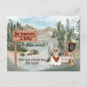 Shih Tsu Dog Pine Woods Neue Adresse Ankündigungspostkarte (Vorderseite)
