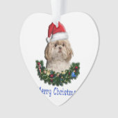 Shih-Tsu Dog Weihnachtsartikel Ornament (Vorderseite)