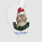 Shih-Tsu Dog Weihnachtsartikel Ornament (Vorderseite)