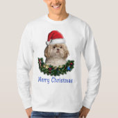 Shih-Tsu Dog Weihnachtsartikel T - Shirt (Vorderseite)