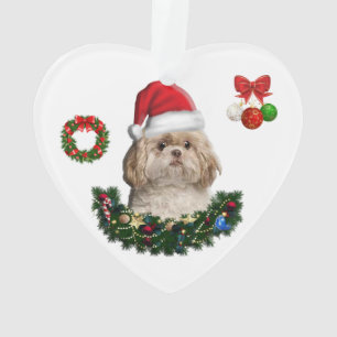 Shih-Tsu Hund Weihnachtsartikel Christbaumschmuck Ornament