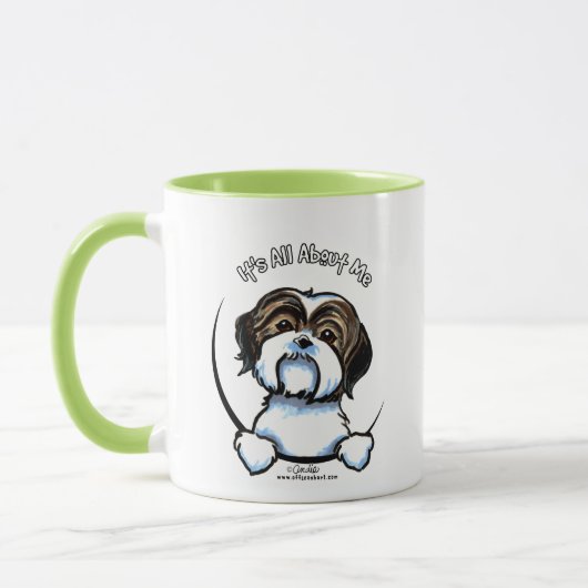 Shih Tzu alles über mich Tasse (Links)