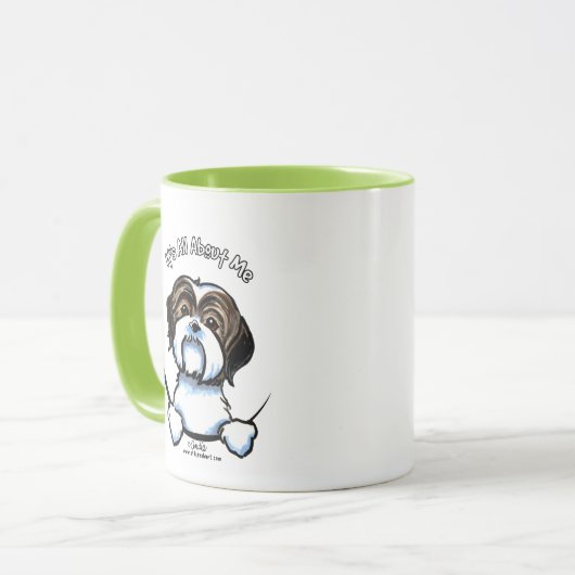 Shih Tzu alles über mich Tasse (Vorderseite Links)