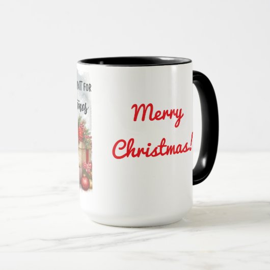 Shih Tzu Alles, was ich für Weihnachten Kaffee Tas Tasse (VorderseiteRechts)