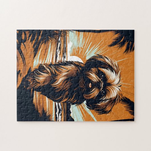Shih-tzu am Strand Puzzle (Horizontal)