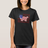 Shih Tzu American Flag 4. Juli für Männer Frauen T-Shirt (Vorderseite)