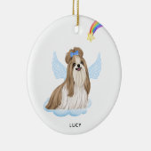 Shih Tzu Angel Personalisiert Dog Pet Memorial Keramik Ornament (Rechts)
