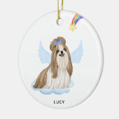 Shih Tzu Angel Personalisiert Dog Pet Memorial Keramik Ornament (Links)