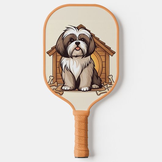 Shih Tzu Art Pickleball Schläger