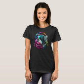 Shih Tzu Astronaut Dog in Outer Space Cosmic Plane T-Shirt (Vorne ganz)