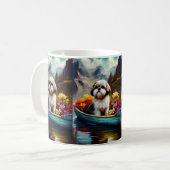 Shih Tzu auf einem Paddel: Ein Landschaftliches Ab Kaffeetasse (Vorderseite Links)