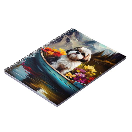 Shih Tzu auf einem Paddel: Ein Landschaftliches Ab Notizblock (Linke Seite)