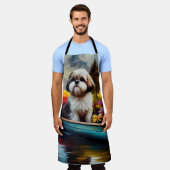 Shih Tzu auf einem Paddel: Ein Landschaftliches Ab Schürze (Getragen)