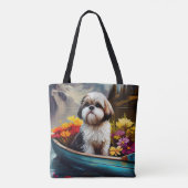 Shih Tzu auf einem Paddel: Ein Landschaftliches Ab Tasche (Rückseite)