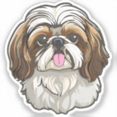 Shih Tzu Aufkleber (Vorderseite)
