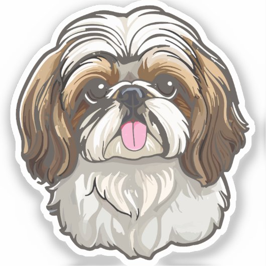 Shih Tzu Aufkleber (Vorderseite)