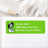 Shih Tzu B/w Scarf Winter Green Strip Custom (Insitu)