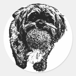Shih Tzu Ball Time | Minimalist Dog Sticker