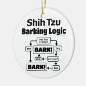 Shih Tzu Barking Logic Keramik Ornament (Links)