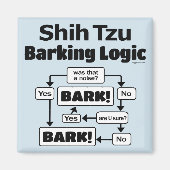 Shih Tzu Barking Logic Magnet (Vorne)