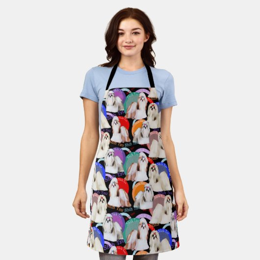 Shih Tzu Beauties All-over Print Schürze (Getragen)