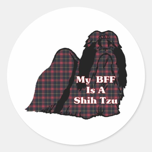 Shih Tzu BESTE FREUNDIN Sticker (Vorderseite)