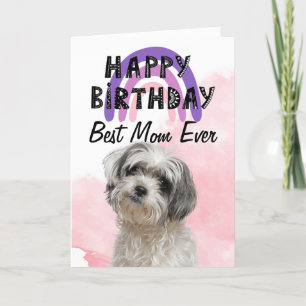 Shih Tzu Beste Mama je Personalisierte Geburtstags Dankeskarte
