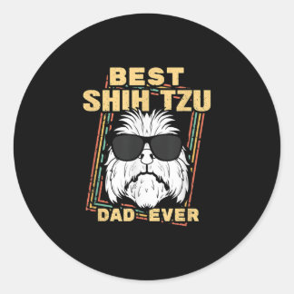 Shih Tzu | Bester Shih Tzu Vater je Runder Aufkleber