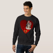 Shih Tzu Big Red Heart Sweatshirt (Vorne ganz)