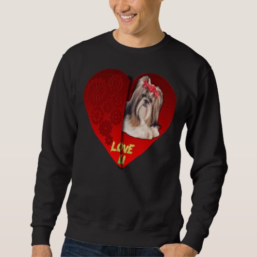 Shih Tzu Big Red Heart Sweatshirt (Vorderseite)