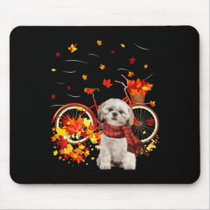 Shih Tzu Bike Herbst Hund Leaf Fall Spaß Herbst Y Mousepad