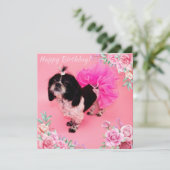 Shih Tzu Birthday Feiertagskarte (Stehend Vorderseite)