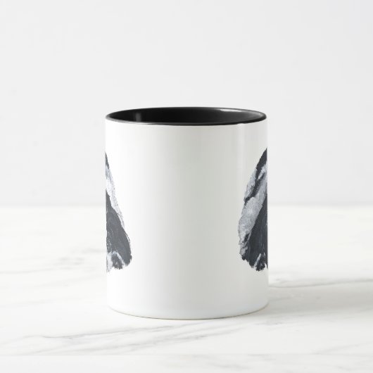 Shih Tzu Black & White Tasse (Zentrum)
