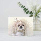 Shih Tzu Bride Postkarte (Stehend Vorderseite)