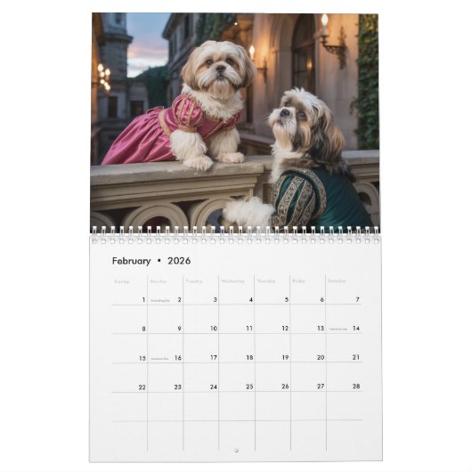 Shih Tzu Calendar Kalender (Feb 2026)
