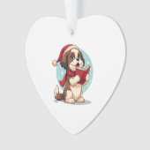 Shih Tzu Carol Sänger Ornament (Vorderseite)