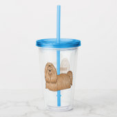 Shih tzu-Cartoon-Illustration Acryltrinkbecher (Vorderseite)