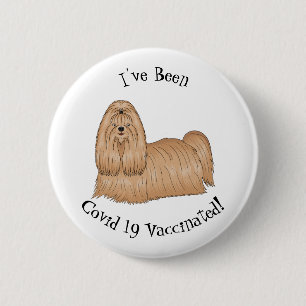 Shih tzu-Cartoon-Illustration Button