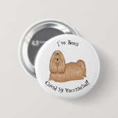Shih tzu-Cartoon-Illustration Button (Vorne & Hinten)