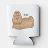 Shih tzu-Cartoon-Illustration Dosenkühler (Rückseite)