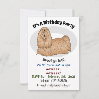 Shih tzu-Cartoon-Illustration Einladung