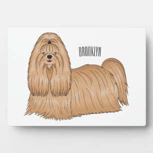 Shih tzu-Cartoon-Illustration Fotoplatte