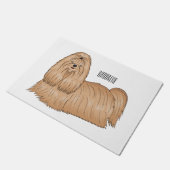 Shih tzu-Cartoon-Illustration Fußmatte (Schrägansicht)