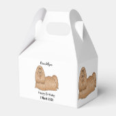 Shih tzu-Cartoon-Illustration Geschenkschachtel (Rückseite)