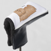 Shih tzu-Cartoon-Illustration Golf Headcover (3/4 Vorderseite)