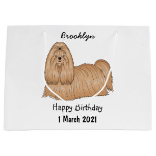 Shih tzu-Cartoon-Illustration Große Geschenktüte