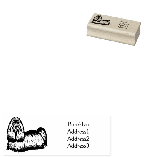 Shih tzu-Cartoon-Illustration Gummistempel (Stempel)