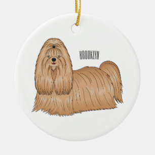 Shih tzu-Cartoon-Illustration Keramik Ornament