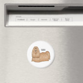 Shih tzu-Cartoon-Illustration Magnet (In Situ (Geschirrspüler))