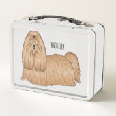 Shih tzu-Cartoon-Illustration Metall Brotdose (Rückseite)
